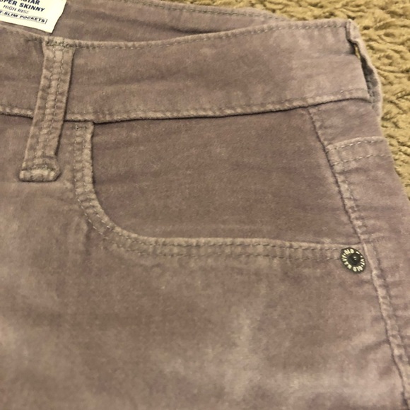 High waisted skinny velvet jeans - Picture 7 of 11